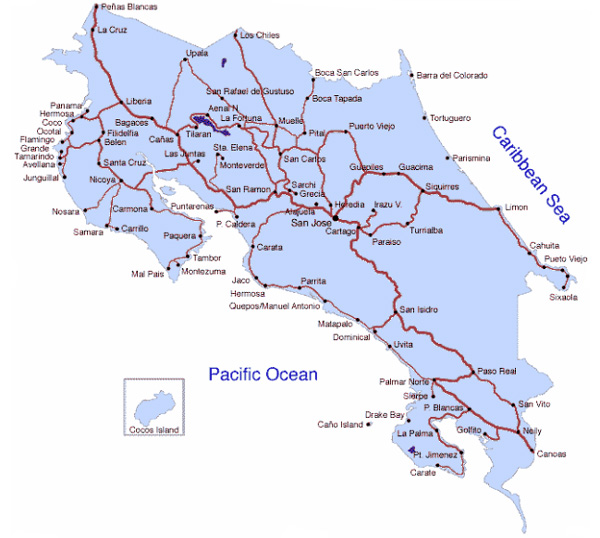 Mapa de Costa Rica